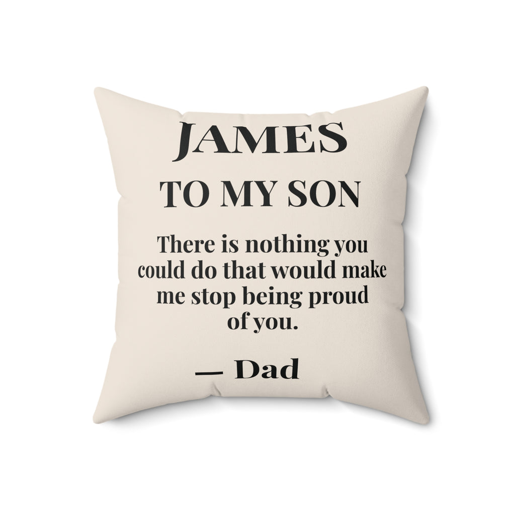 To My Daughter keepsake pillow, product view