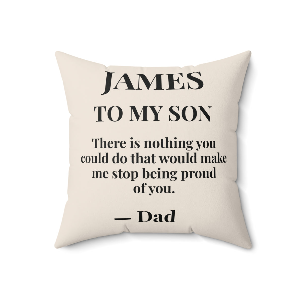 To My Daughter keepsake pillow, product view