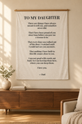 To My Daughter Blanket from Dad — Personalized Keepsake Velveteen Throw