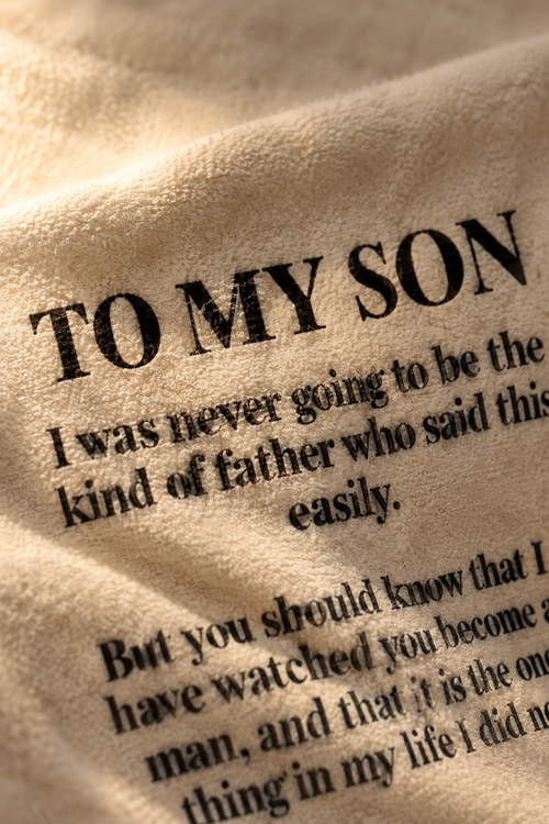 To My Son Blanket from Dad — Personalized Keepsake Velveteen Throw