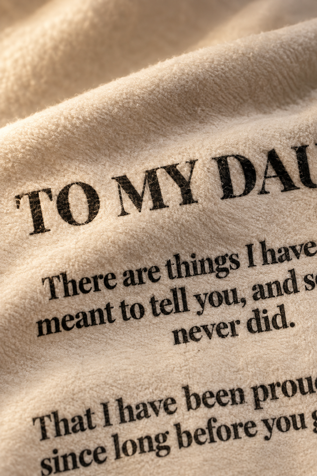 To My Daughter Blanket from Dad — Personalized Keepsake Velveteen Throw