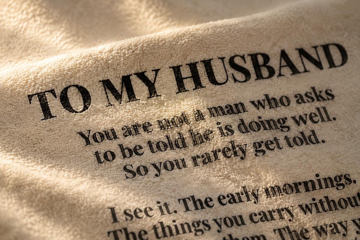 To My Husband Blanket from Wife — Personalized Keepsake Velveteen Throw
